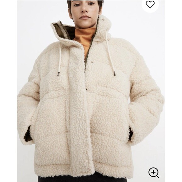 MADEWELL Sherpa Puffer Jacket  size M - Picture 1 of 9